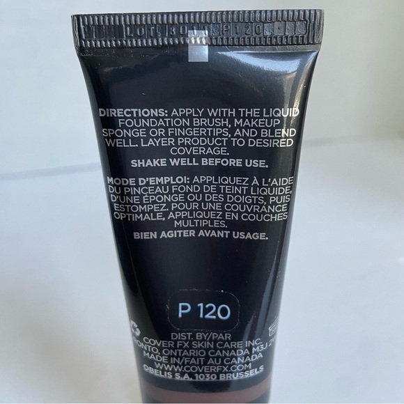 COVER FX Natural Finish Foundation P120 DEEP Full Size 30ml/1oz New Boxed - Picture 7 of 15